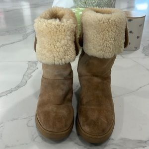 UGG Tan and Cream Winter Boots